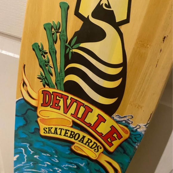 NEW Unused 1993 46” Deville Pintail Longboard Skateboard Deck - Picture 4 of 6